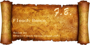 Flesch Bence névjegykártya