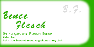 bence flesch business card